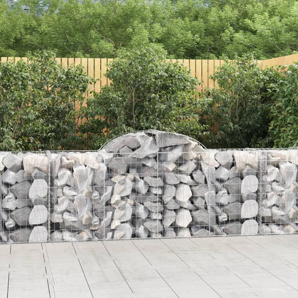 Cesto Gabbione ad Arco 200x50x80/100 cm Ferro Zincato vidaXL