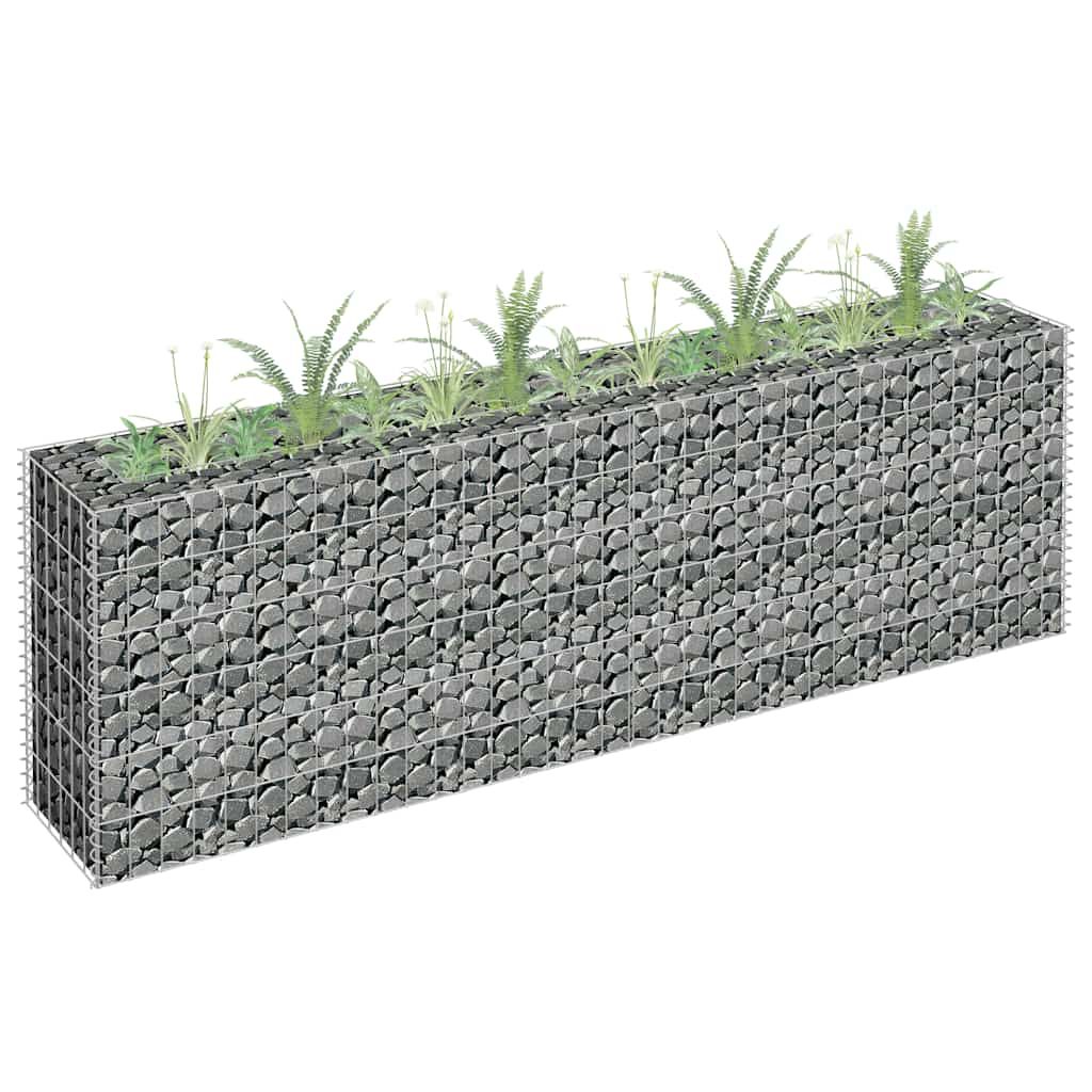 Gabbione Letto Rialzato in Acciaio Zincato 180x30x60 cm vidaXL