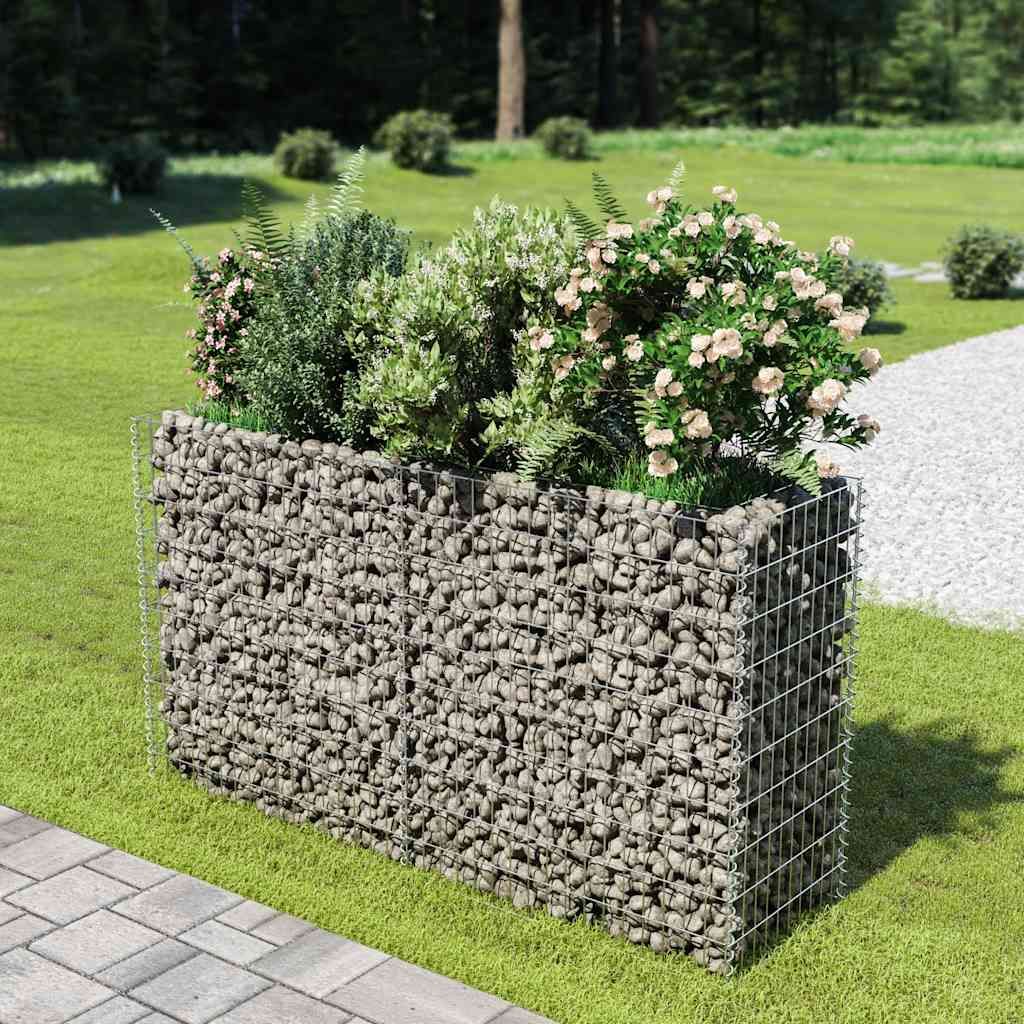 Gabbione Letto Rialzato in Acciaio Zincato 180x50x100 cm vidaXL