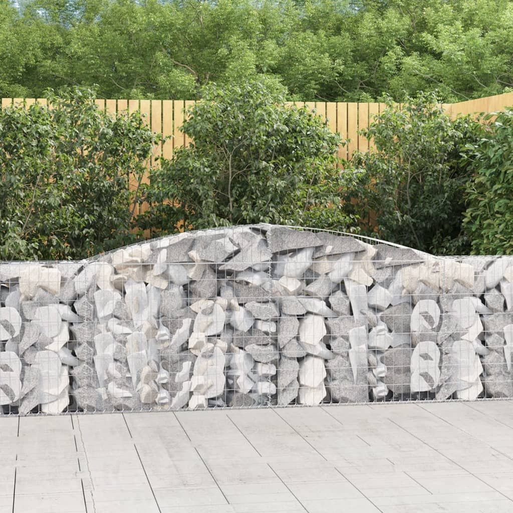 Cesto Gabbione ad Arco 400x30x80/100 cm Ferro Zincato vidaXL