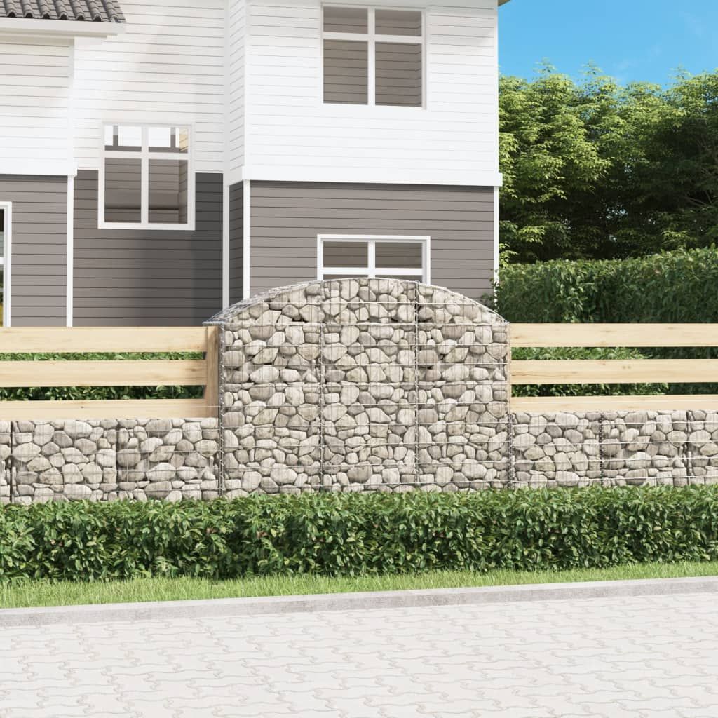 Cesto Gabbione ad Arco 150x50x120/140 cm Ferro Zincato vidaXL