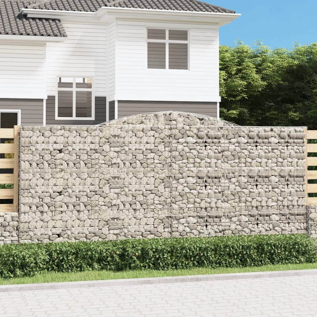 Cesto Gabbione ad Arco 400x50x180/200 cm Ferro Zincato vidaXL