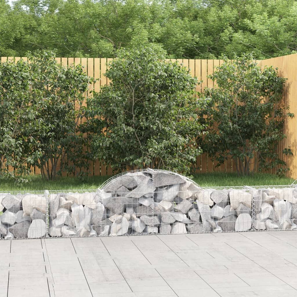 Cesto Gabbione ad Arco 200x30x40/60 cm Ferro Zincato vidaXL