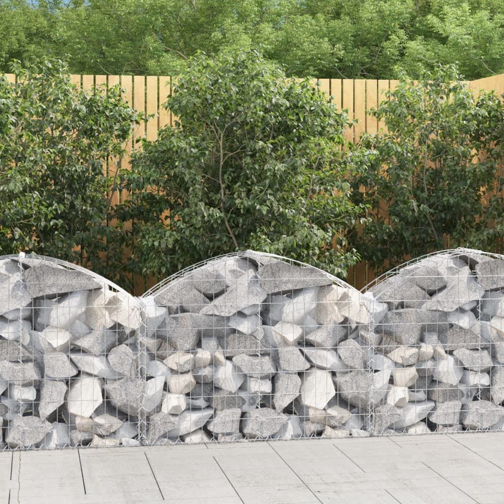 Cesto Gabbione ad Arco 100x30x60/80 cm Ferro Zincato vidaXL