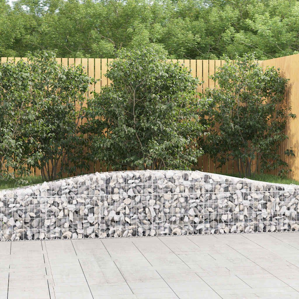 Cesto Gabbione ad Arco 400x30x40/60 cm Ferro Zincato vidaXL