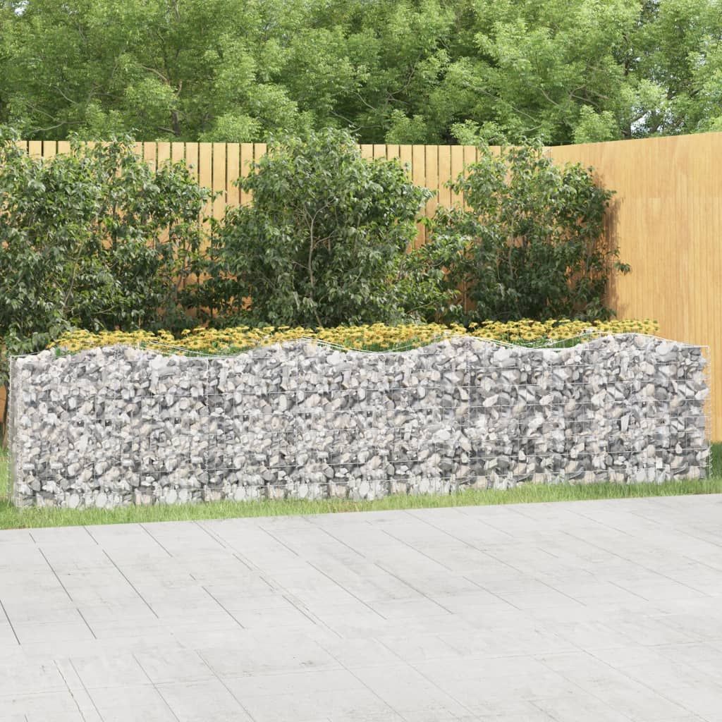 Gabbione ad Arco con Letto Rialzato 400x50x100 cm Ferro Zincato vidaXL