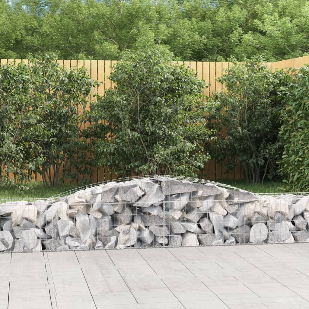 Cesto Gabbione ad Arco 400x50x40/60 cm Ferro Zincato vidaXL