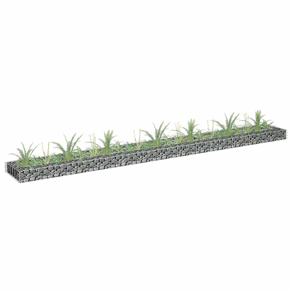 Gabbione Letto Rialzato in Acciaio Zincato 270x30x10 cm vidaXL