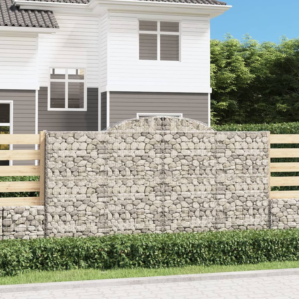 Cesto Gabbione ad Arco 300x50x160/180 cm Ferro Zincato vidaXL