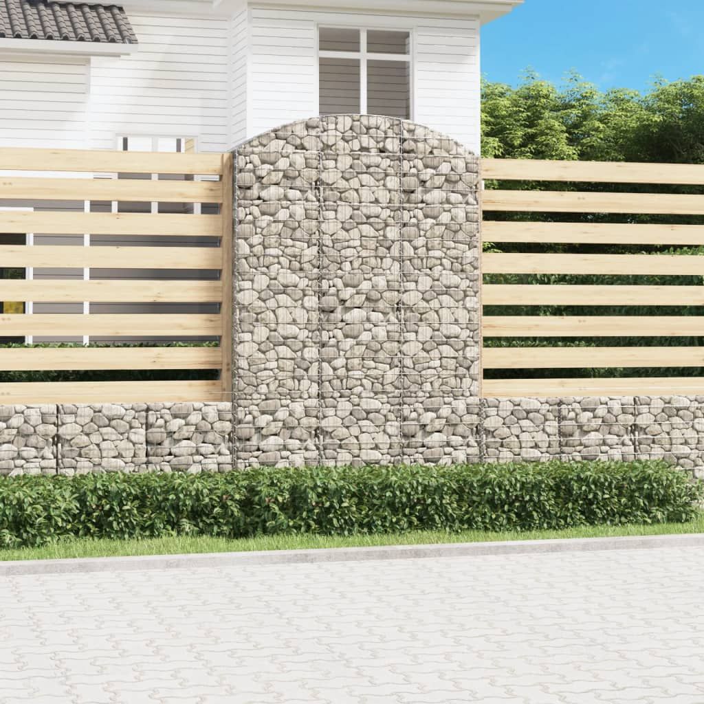 Cesto Gabbione ad Arco 150x50x220/240 cm Ferro Zincato vidaXL
