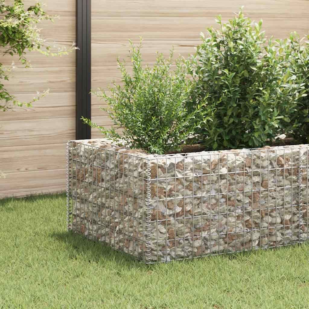 Gabbione Letto Rialzato da Giardino in Acciaio 360x90x50 cm vidaXL