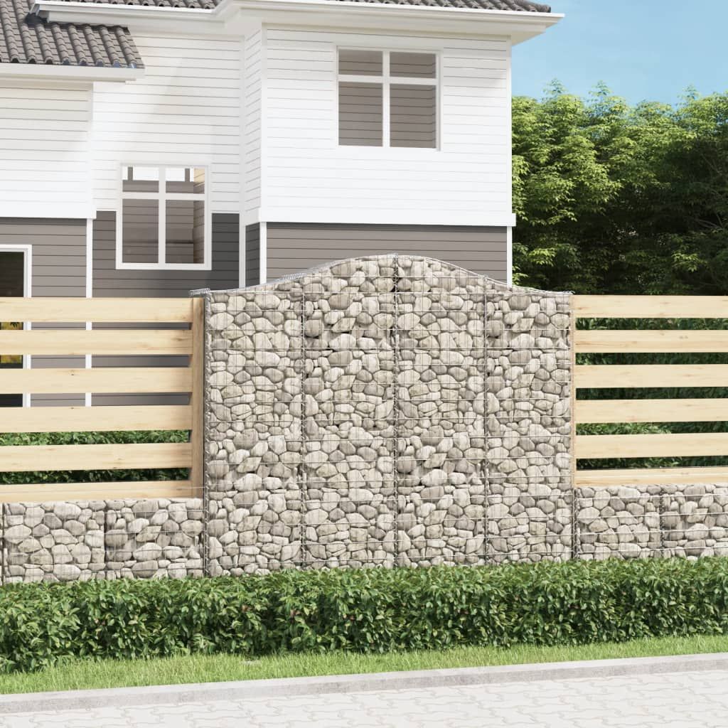 Cesto Gabbione ad Arco 200x50x180/200 cm Ferro Zincato vidaXL