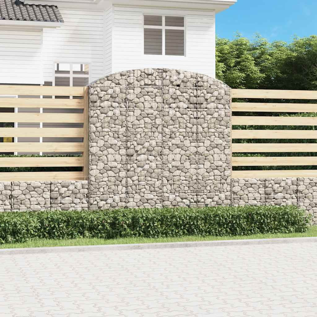 Cesto Gabbione ad Arco 200x50x200/220 cm Ferro Zincato vidaXL