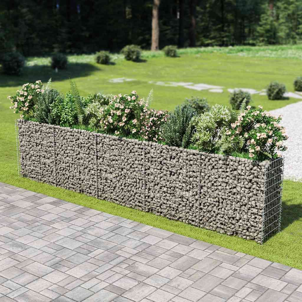 Gabbione Letto Rialzato in Acciaio Zincato 450x50x100 cm vidaXL