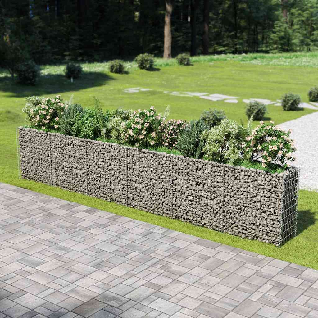 Gabbione Letto Rialzato in Acciaio Zincato 540x50x100 cm vidaXL