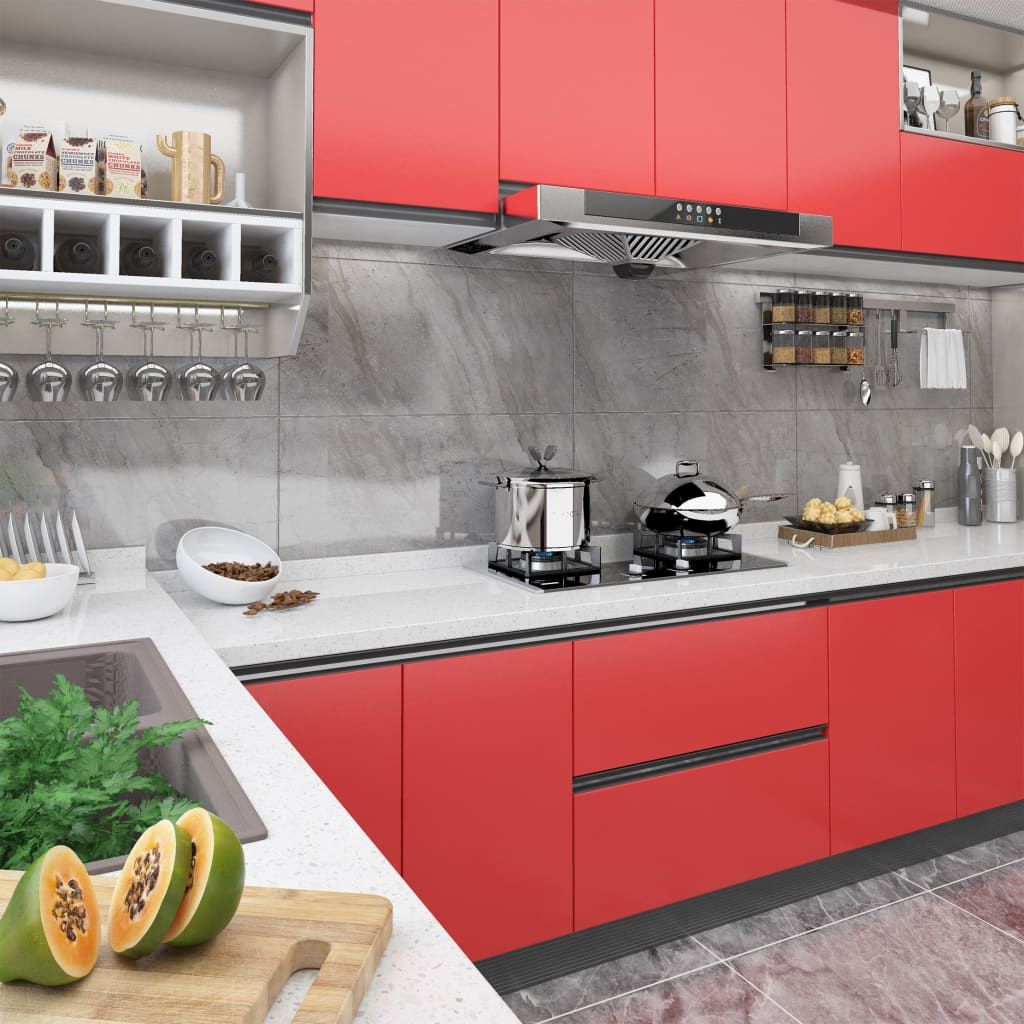 Pellicole Autoadesive per Mobili 2 pz Rosse 500x90 cm PVC vidaXL