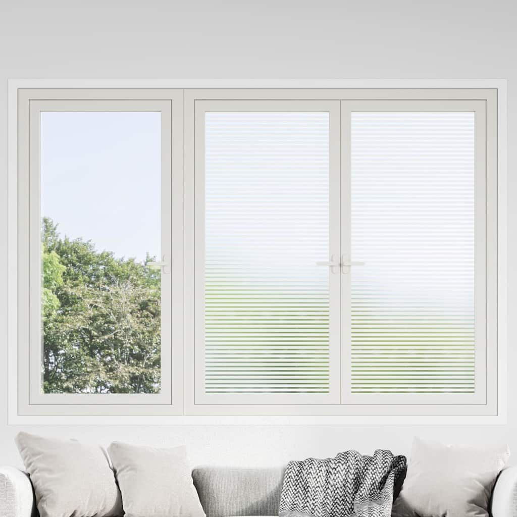 Pellicola per Finestra Design Smerigliato Strisce 0,9x50 m PVC vidaXL