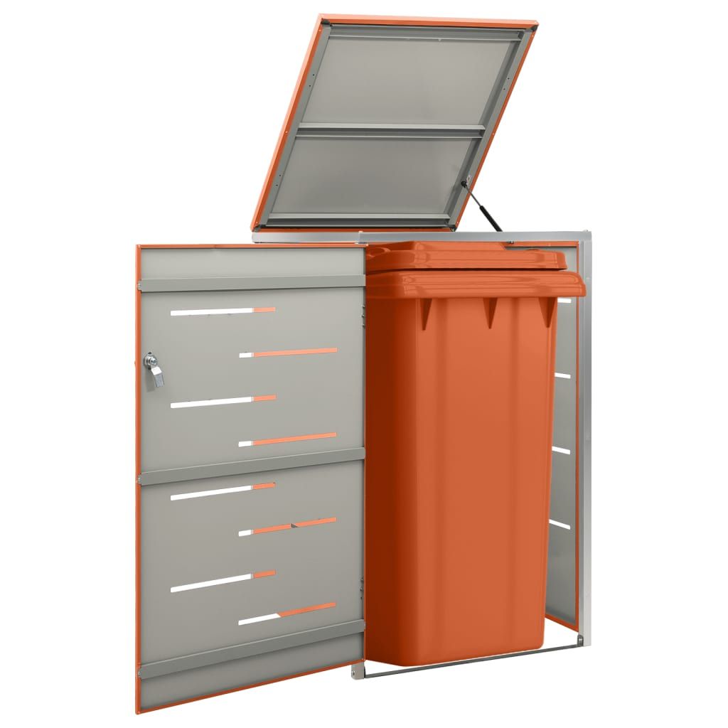 Copribidone per Spazzatura Singolo 69x77,5x112,5cm Acciaio Inox vidaXL