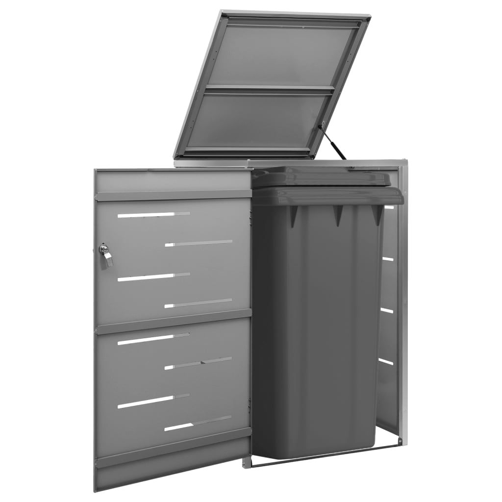 Copribidone per Spazzatura Singolo 69x77,5x112,5cm Acciaio Inox vidaXL