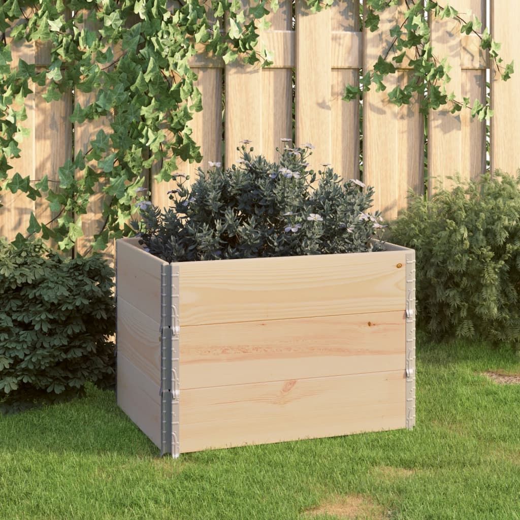 Fioriere Rialzate 3 pz 60x80 cm in Legno Massello di Pino vidaXL