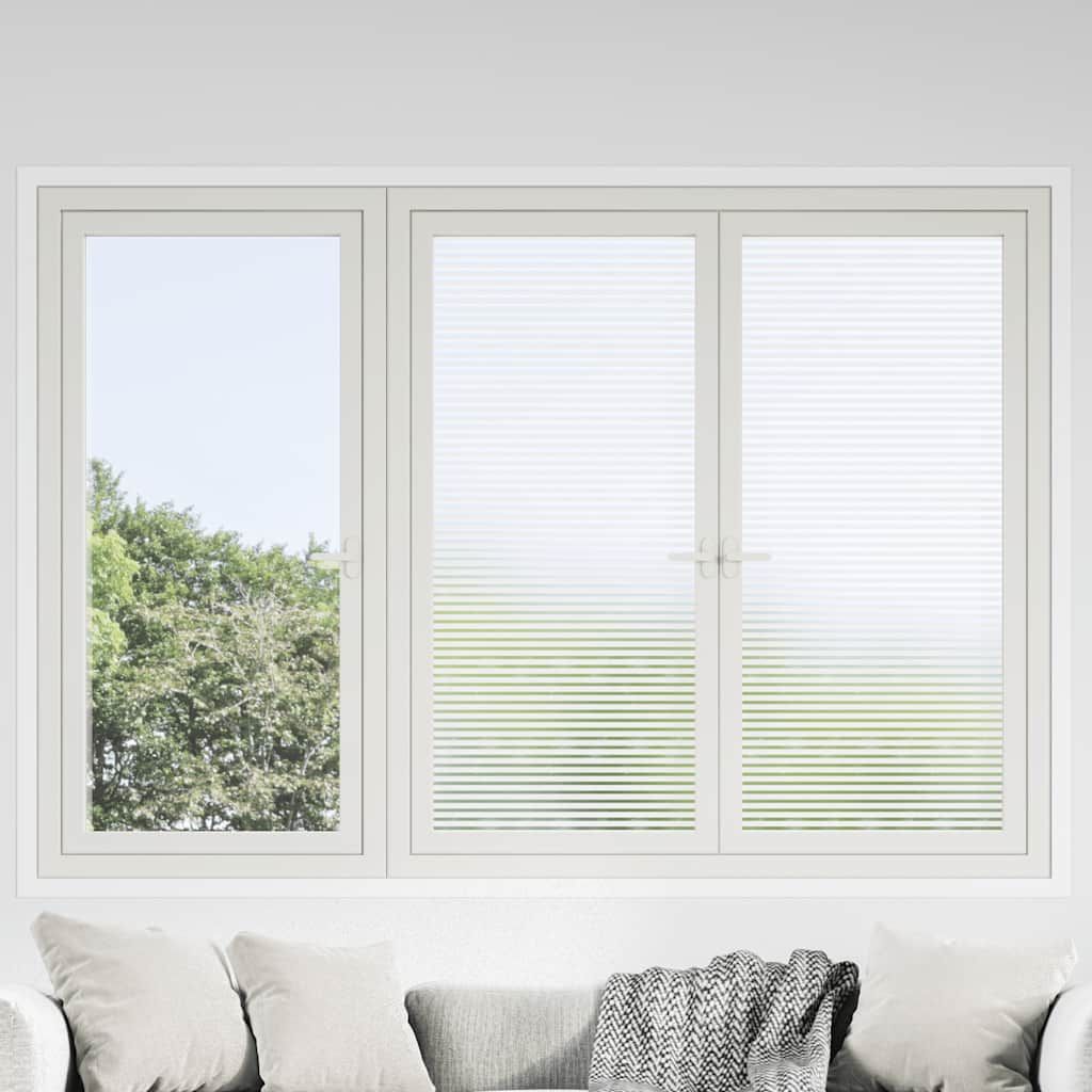 Pellicola per Finestra Design Smerigliato Strisce 0,9x100 m PVC vidaXL