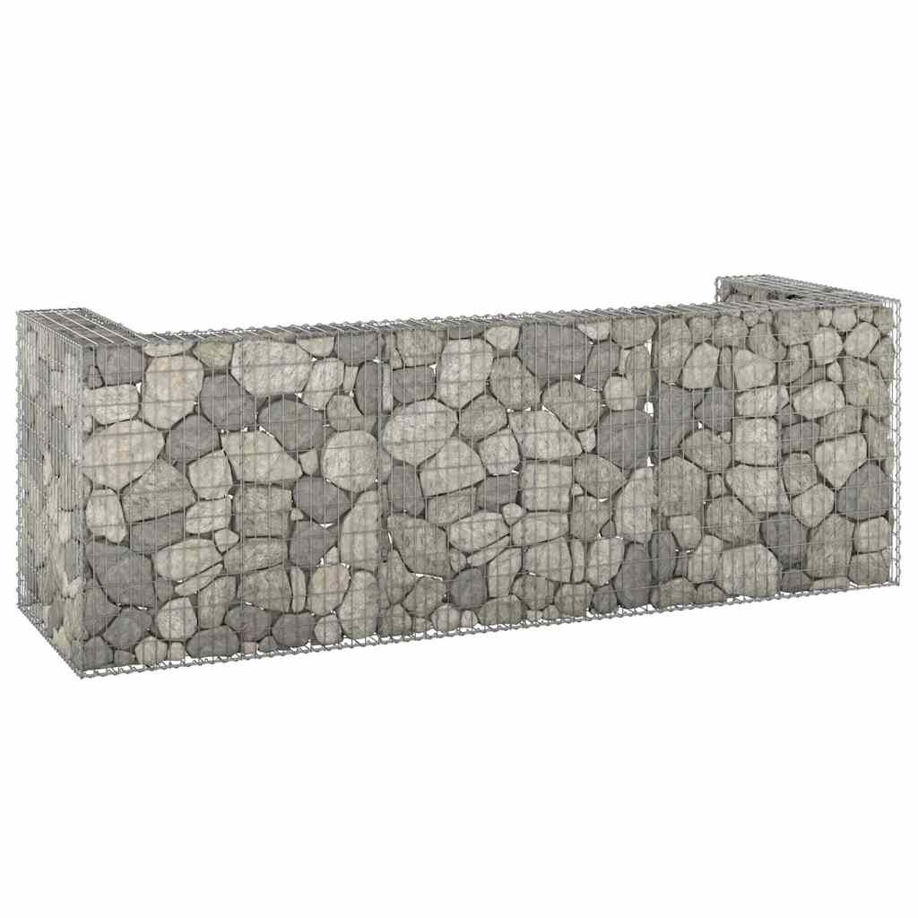 Gabbione per Bidoni in Acciaio Zincato 325x100x110 cm vidaXL
