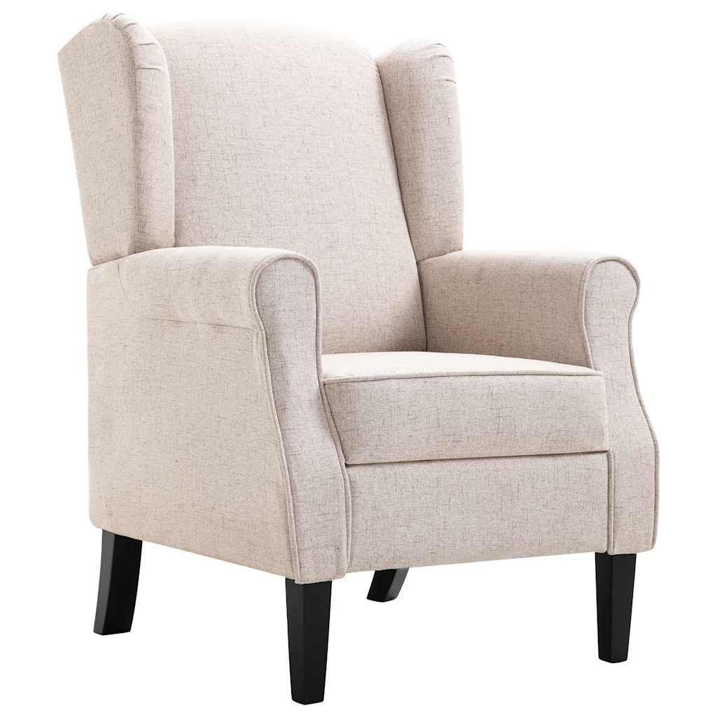 Poltrona Beige in Tessuto vidaXL
