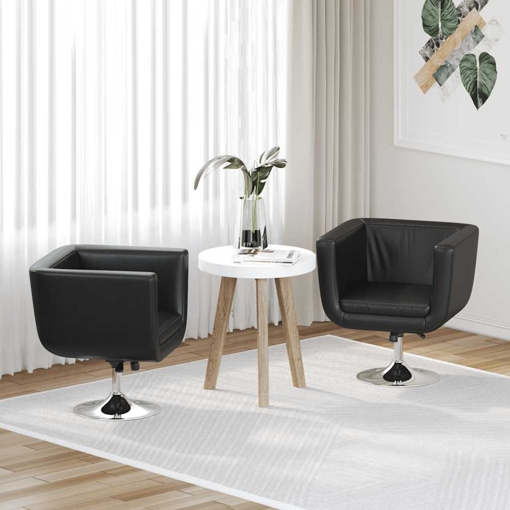 Sedie da Bar 2 pz in Pelle Artificiale Nera vidaXL