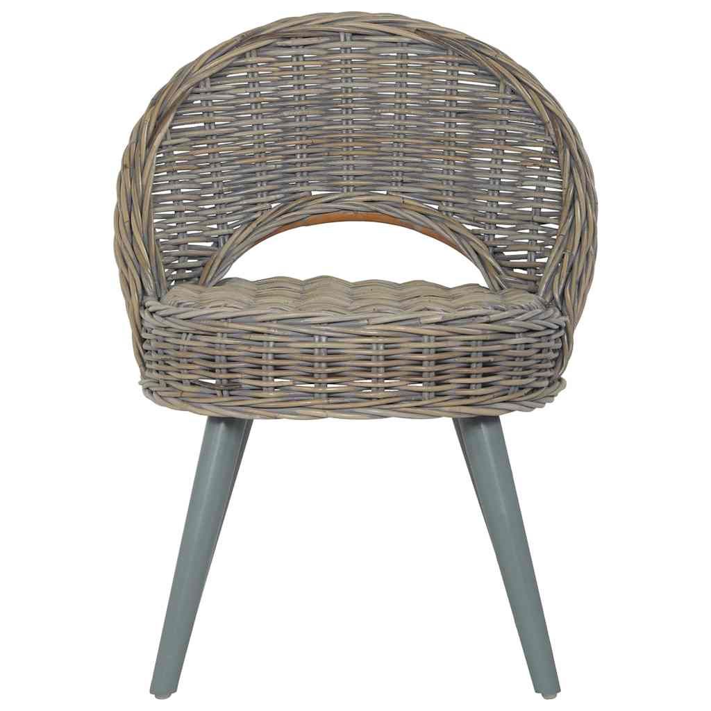 Poltrona in Rattan Kubu Grigio vidaXL