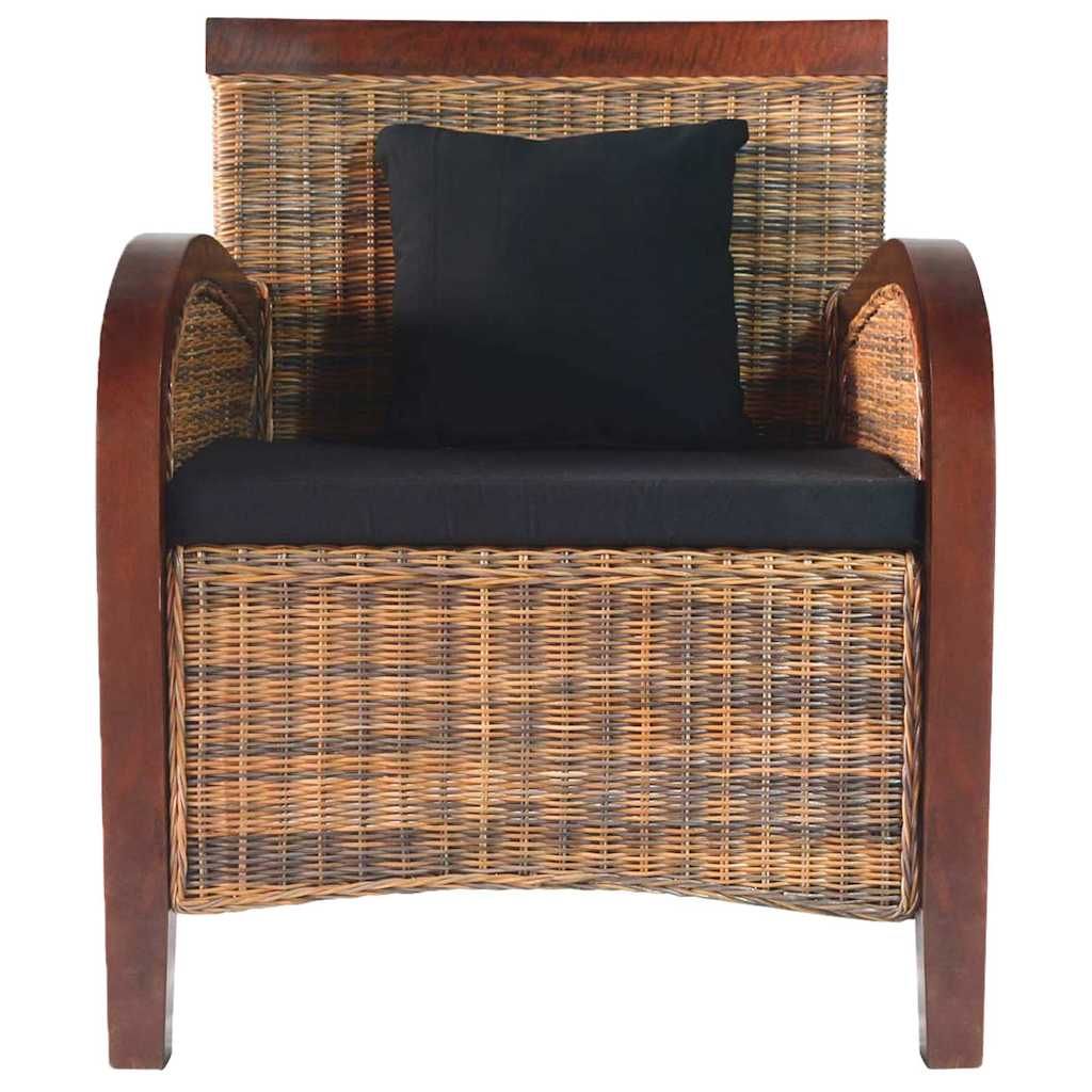 Poltrona in Rattan Intrecciato a Mano vidaXL