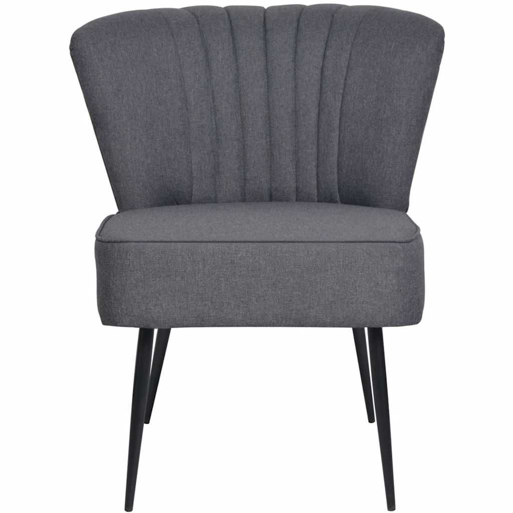 Sedia da Cocktail Grigio Scuro in Tessuto vidaXL