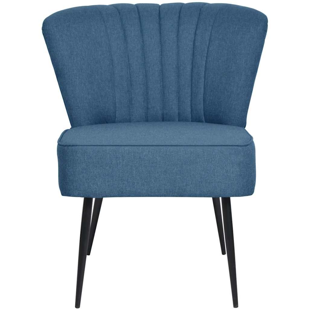 Sedia da Cocktail Blu in Tessuto vidaXL