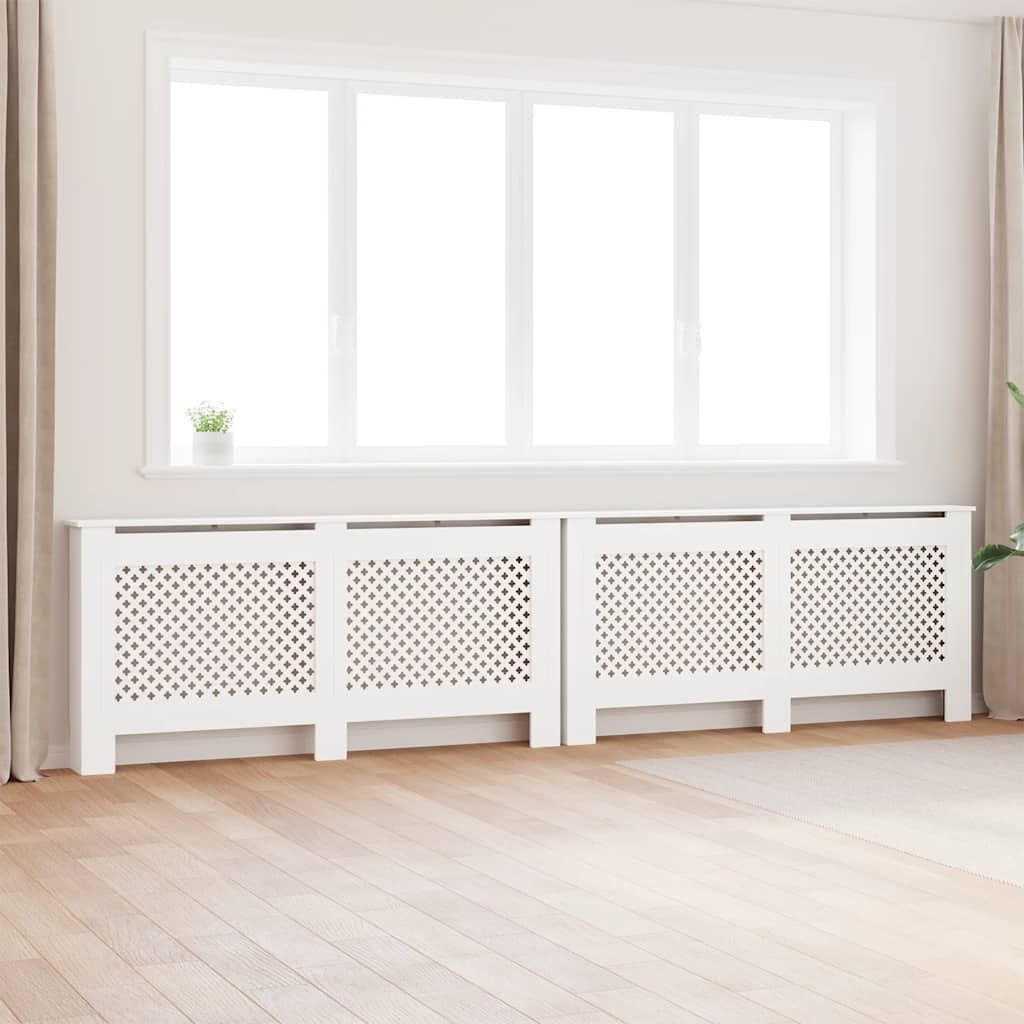 Coperture per Radiatori 2 pz Bianche 172x19x81,5 cm in MDF vidaXL