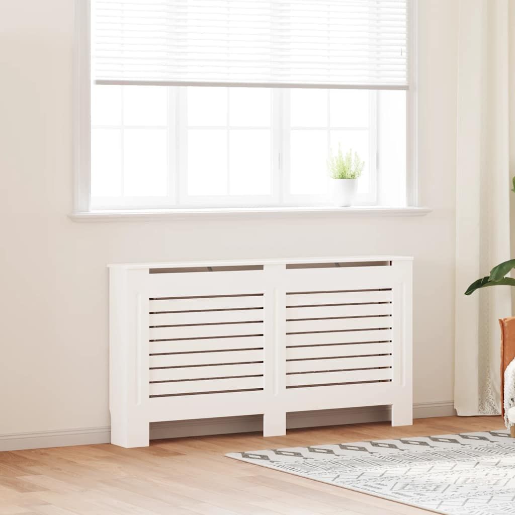 Copertura per Radiatore Bianca 152x19x81,5 cm in MDF vidaXL