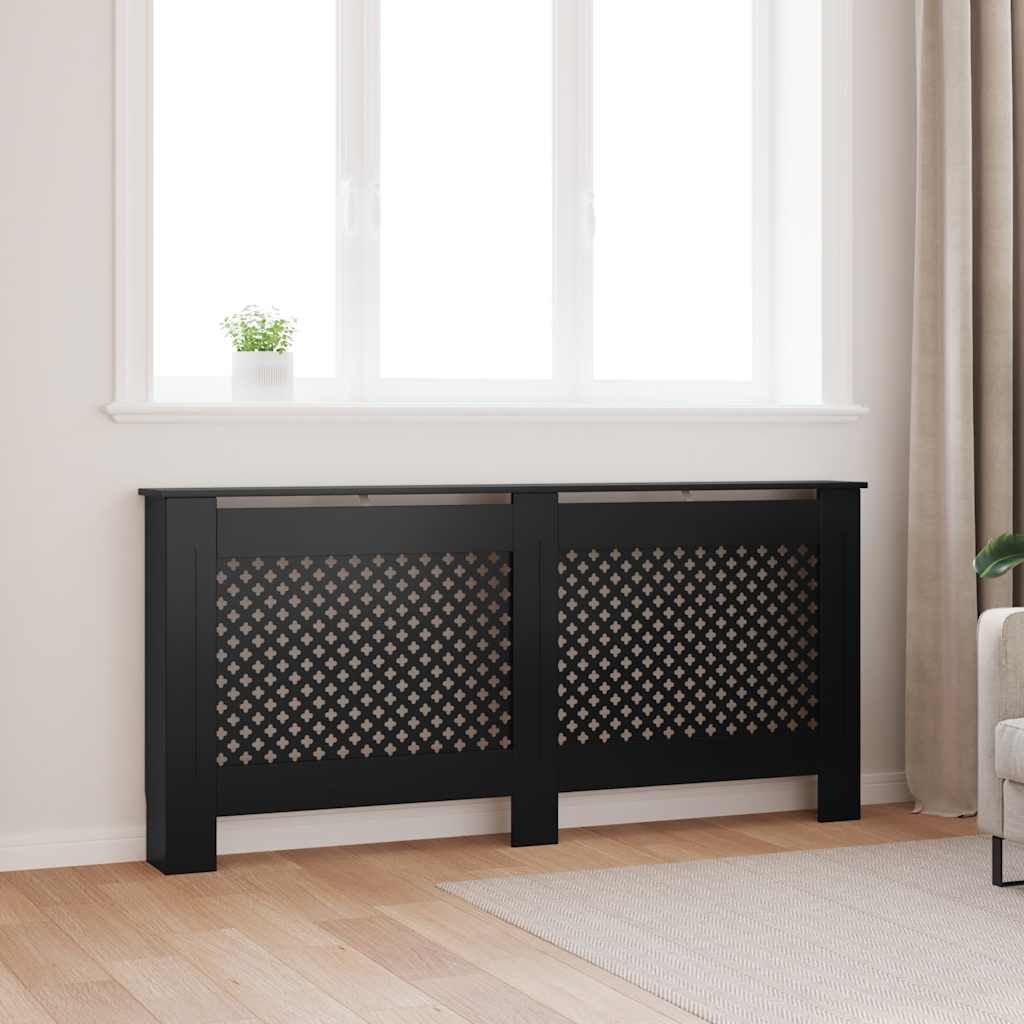 Copertura per Radiatore Nera 172x19x81 cm in MDF vidaXL