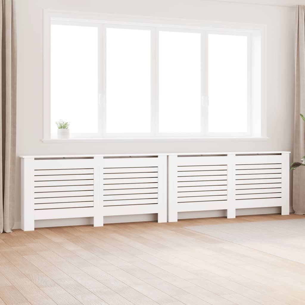 Coperture per Radiatori 2 pz Bianche 172x19x81,5 cm in MDF vidaXL