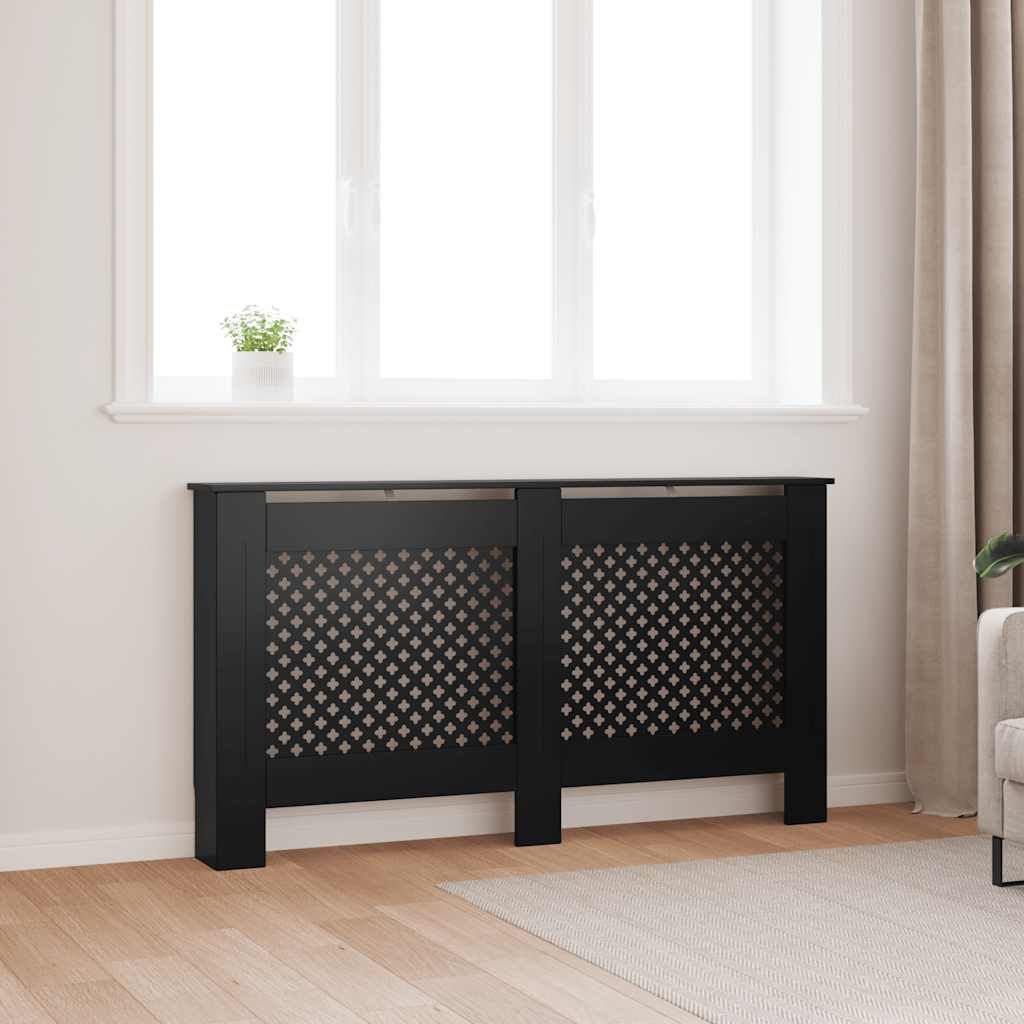 Copertura per Radiatore Nera 152x19x81 cm in MDF vidaXL