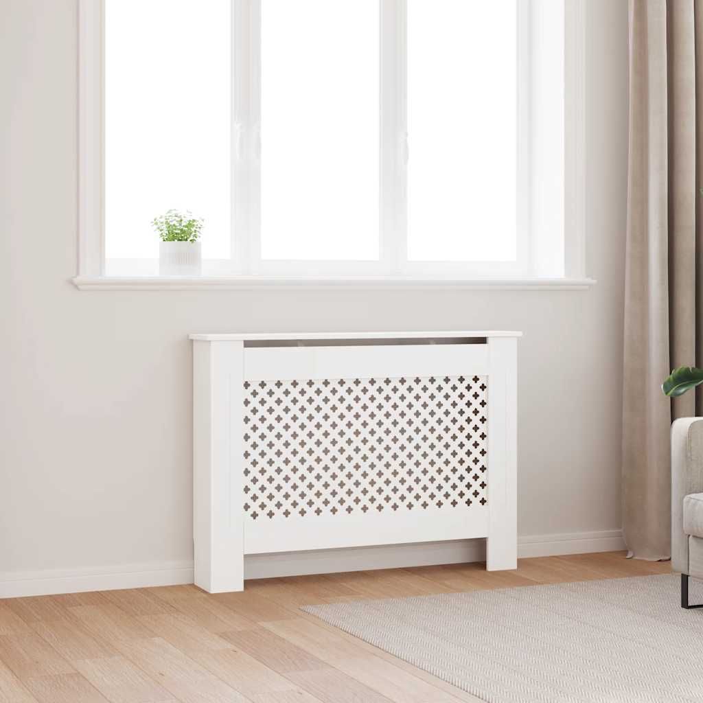 Copertura per Radiatore Bianca 112x19x81,5 cm in MDF vidaXL