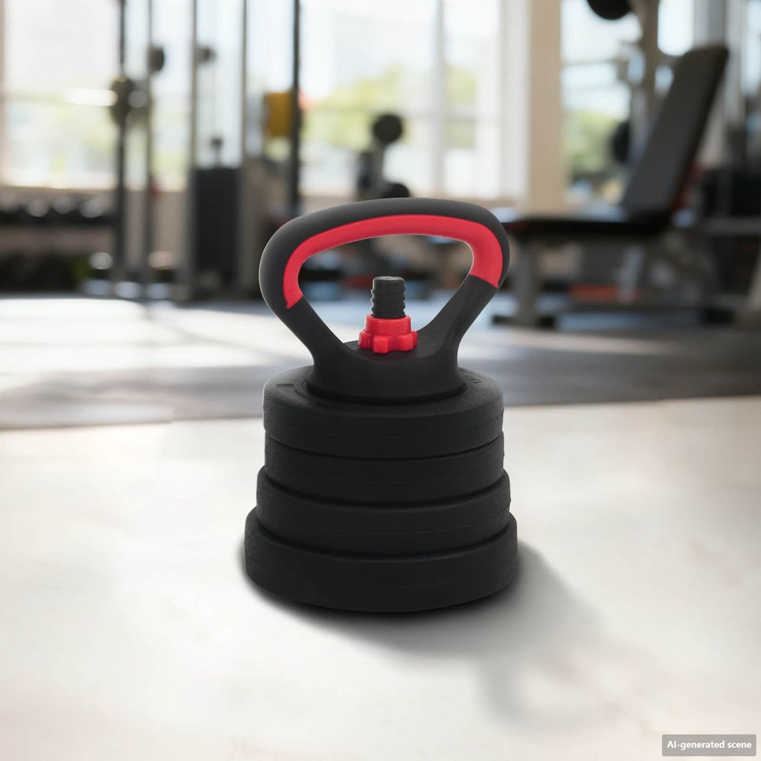 Set di manubri 4-in-1 20 kg Nero e Rosso vidaXL