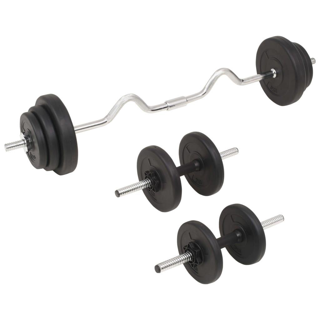 Set Bilanciere e Manubri 30 kg vidaXL