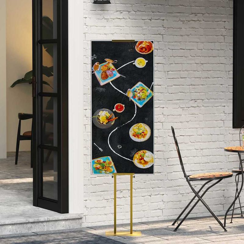 Espositori per Fiere 2 pcs Oro 30 x 23,5 x 210 cm Acciaio vidaXL