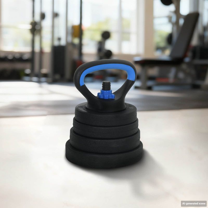 Set di manubri 4-in-1 30 kg Nero e Blu vidaXL