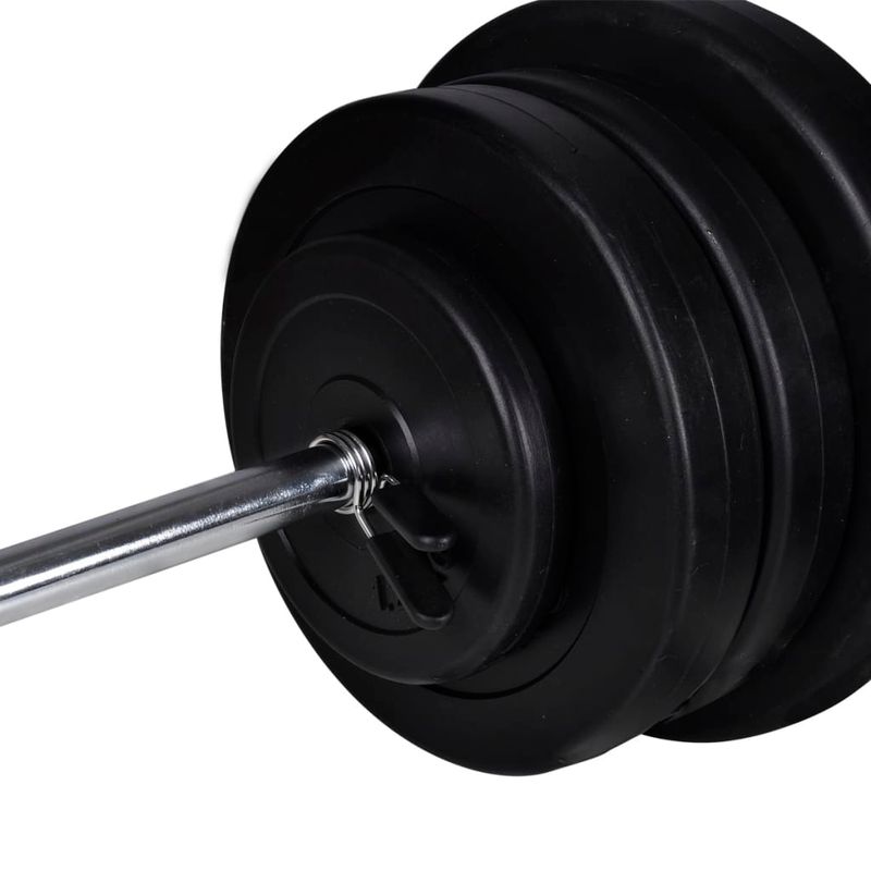 Set Bilanciere e 2 Manubri 60,5 kg vidaXL