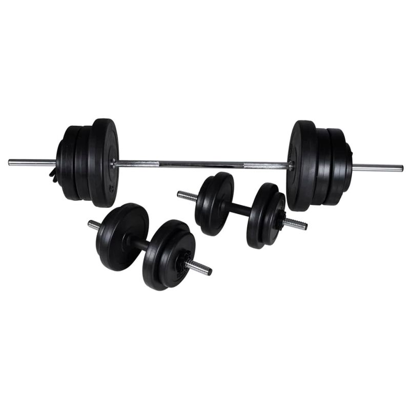 Set Bilanciere e 2 Manubri 60,5 kg vidaXL