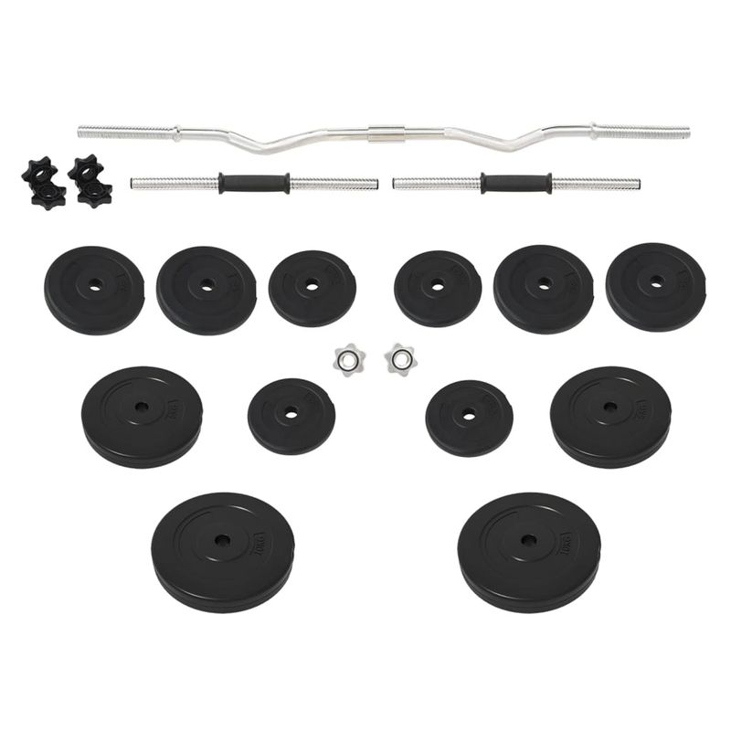 Set Bilanciere e Manubri con Dischi 60 kg vidaXL