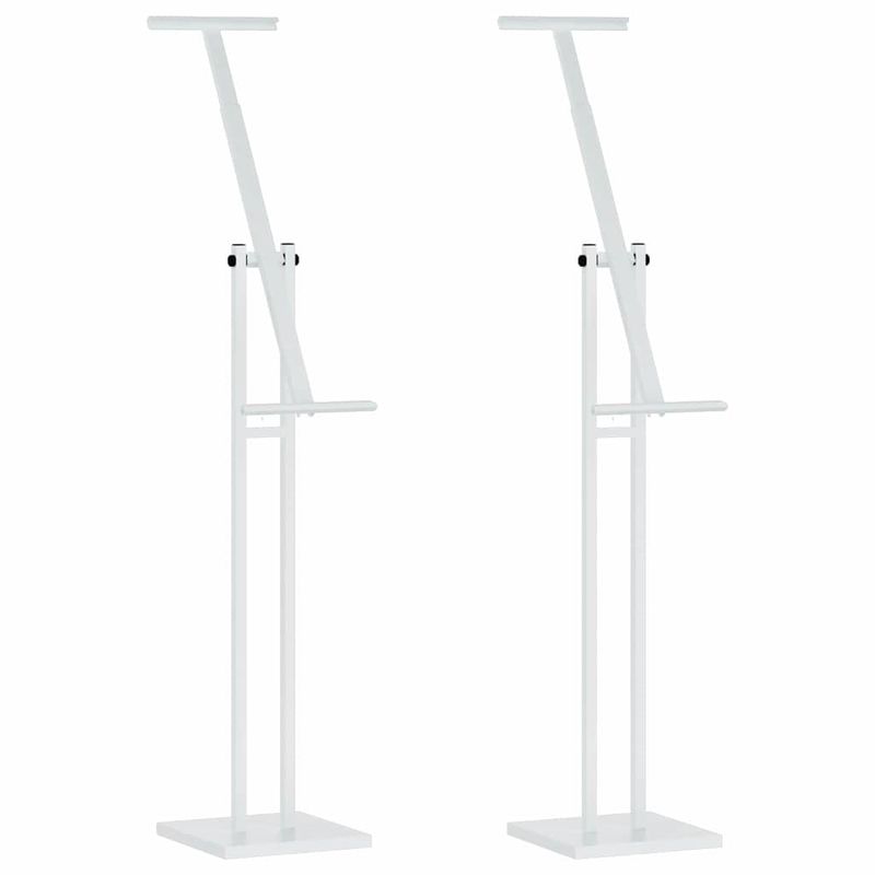 Espositori per Fiere 2 pcs Bianco 26,5 x 26,5 x 150 cm Acciaio vidaXL