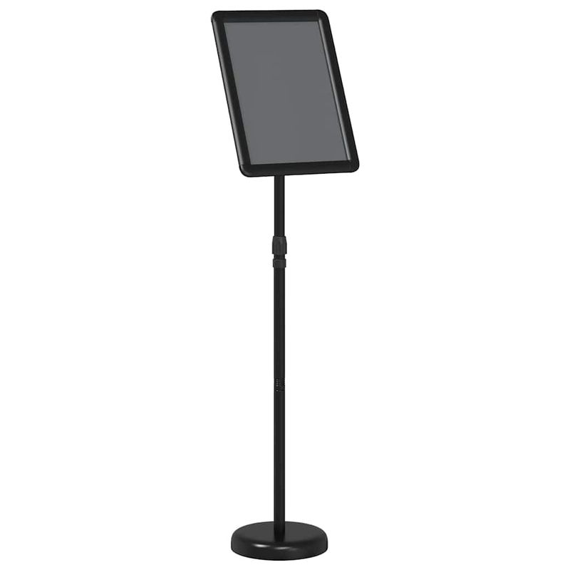 Espositori per Fiere Nero 30 x 25 x 128 cm Alluminio vidaXL