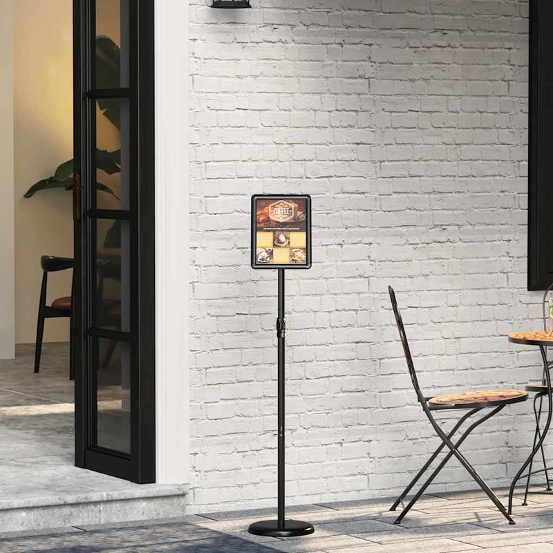 Espositori per Fiere Nero 25 x 25 x 125 cm Alluminio vidaXL