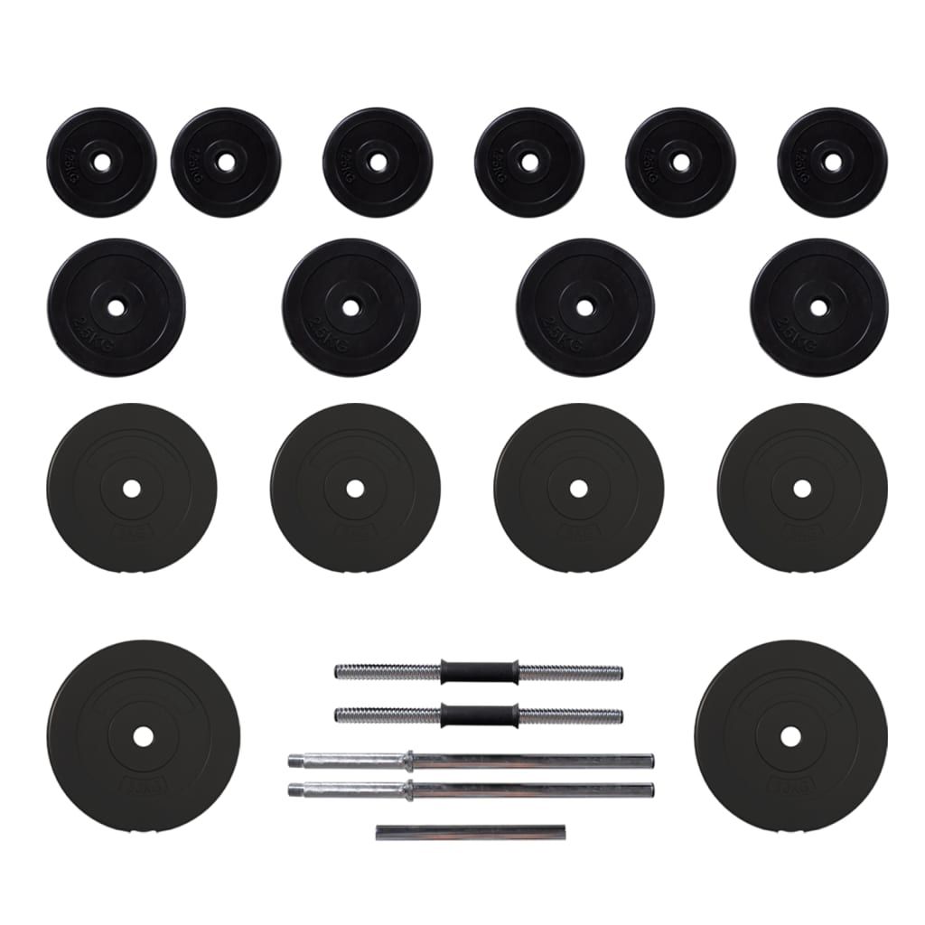 Set Bilanciere e Manubri con Dischi 60 kg vidaXL