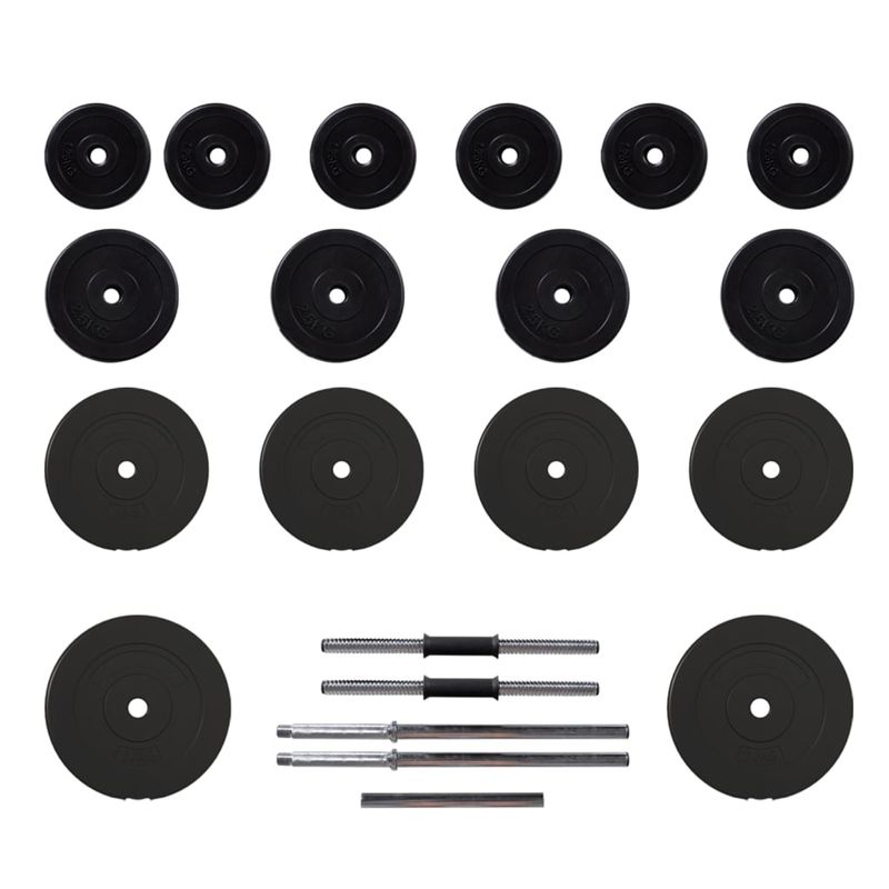 Set Bilanciere e Manubri con Dischi 60 kg vidaXL
